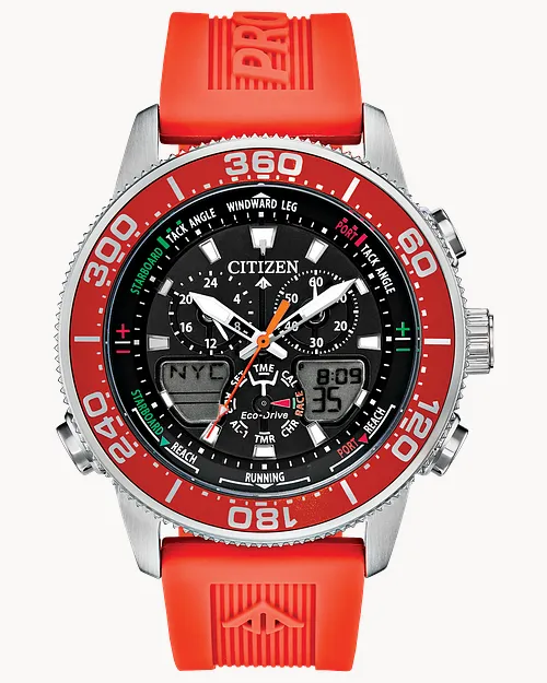 Promaster Sailhawk Black Dial Polyurethane Strap JR4061 00F CITIZEN